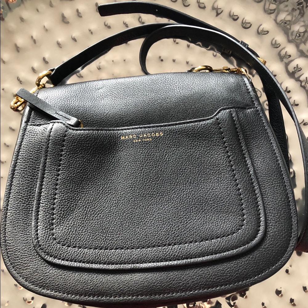 Marc Jacobs Pebbled Leather Saddle Crossbody Bag